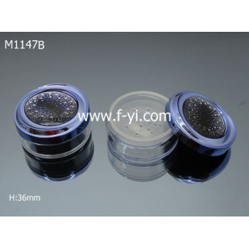 Hot Sale Cute Shiny Star Loose Powder Case With Puff